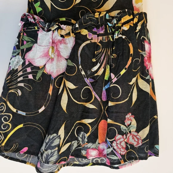 Johnny Was Naomi Peace Ruffle Tier Foral Black Dress Size Small - Picture 14 of 16